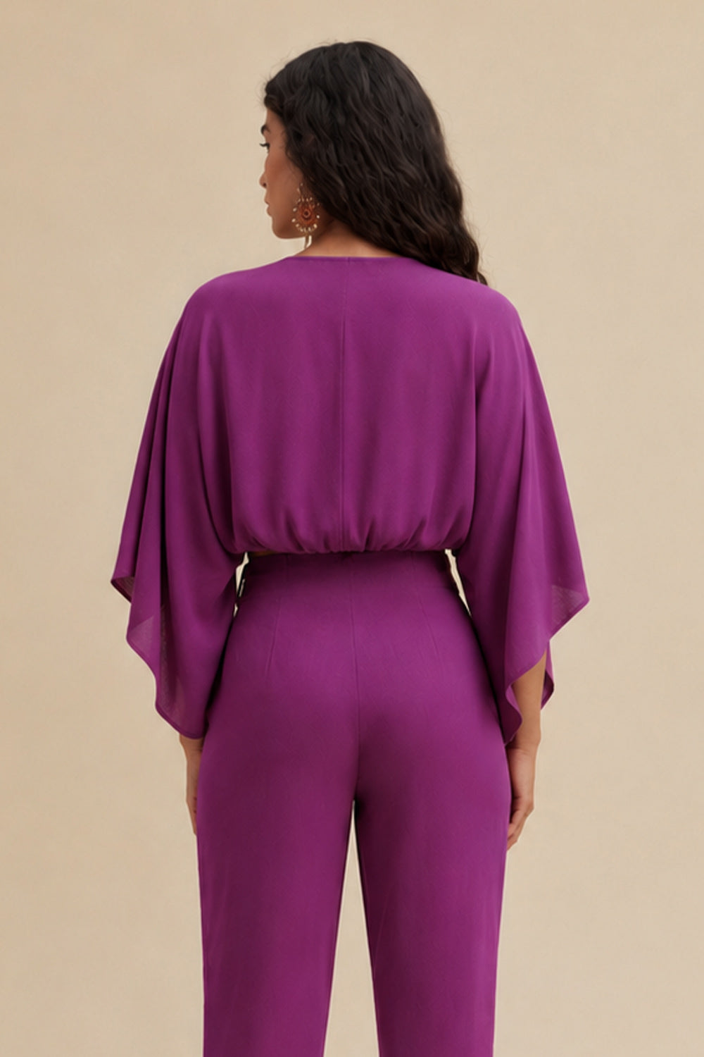 Blusa Lenço Lisa Decote V