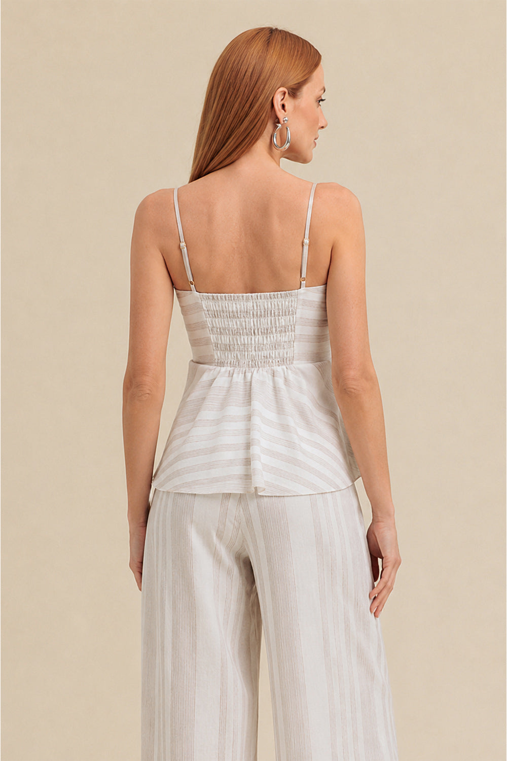 Blusa Transpassada Listrada Com Alças
