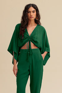 Calça Leve Lisa Com Bolsos Faca