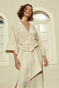 Saia Longa Chevron Com Maxi Passantes