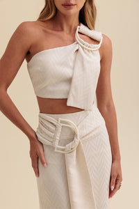 Top Ajustado Chevron Com Maxi Passante