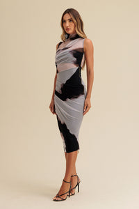 Vestido Midi Gola Alta
