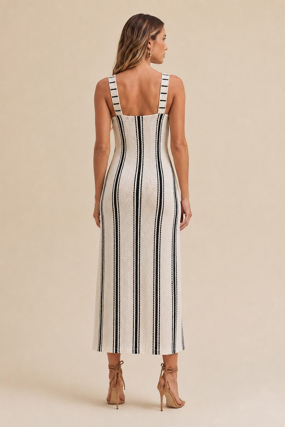 Vestido Super Midi Listrado