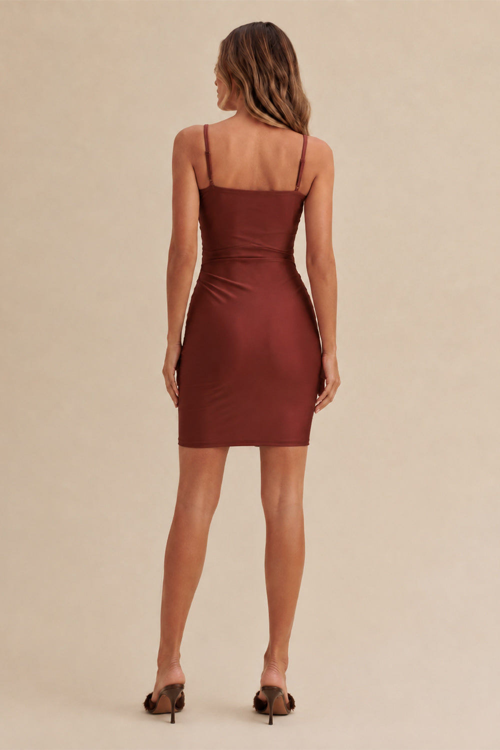 Vestido Curto Liso Com Alças
