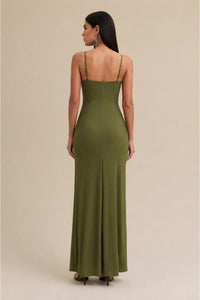 Vestido Longo Slip Liso Com Alças