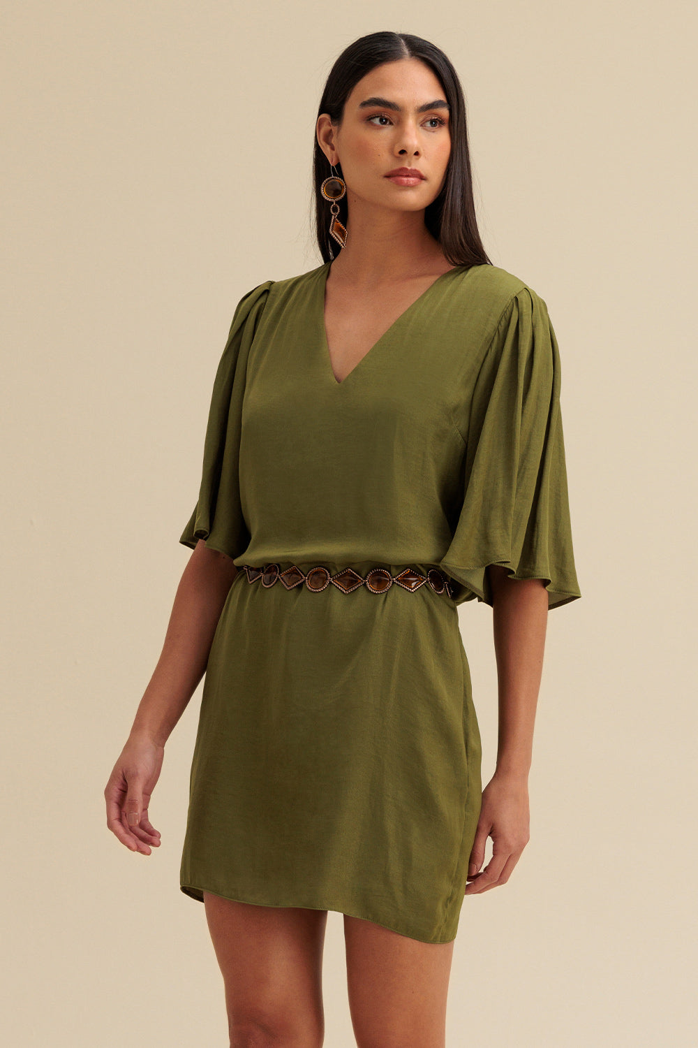 Vestido Curto Liso