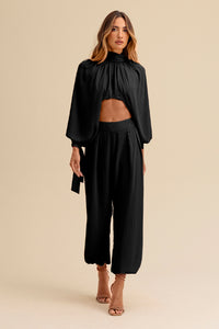Blusa Cropped Lisa Mangas Amplas