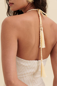 Vestido Longo Chevron Frente Única