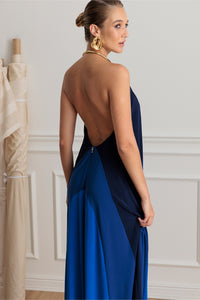 Vestido Longo Frente Única Com Recortes