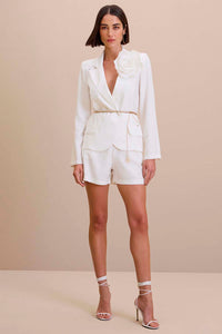 Blazer Alongado Liso Com Recortes