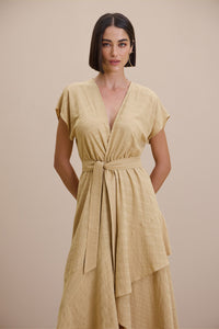 Vestido New Midi Com Babados