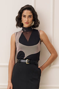 Blusa Ajustada Com Gola