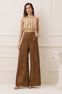 Calça Pantalona Com Bolsos Faca