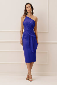 Vestido Super Midi Liso Com Sobreposição