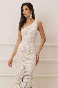 Vestido Longo Ombro Único Textura