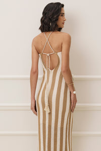 Vestido Super Midi Listrado
