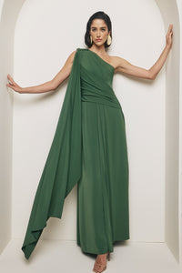 Vestido Longo Liso Ombro Único