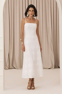 Vestido Super Midi Liso Com Lapela