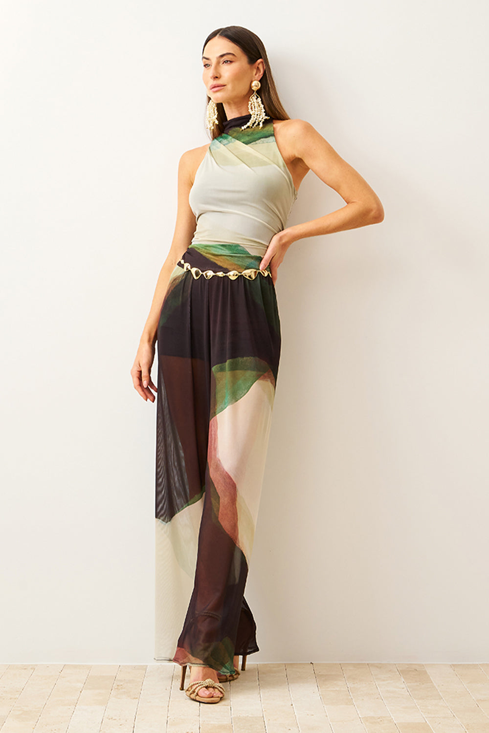Blusa Ajustada Gola Alta