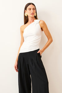 Blusa Ombro Único Lisa Antúrio