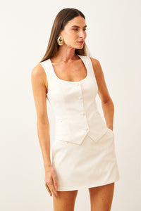 Blusa Alfaiataria Lisa Com Abotoamento