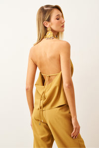 Blusa Frente Única Lisa Decote Degagê