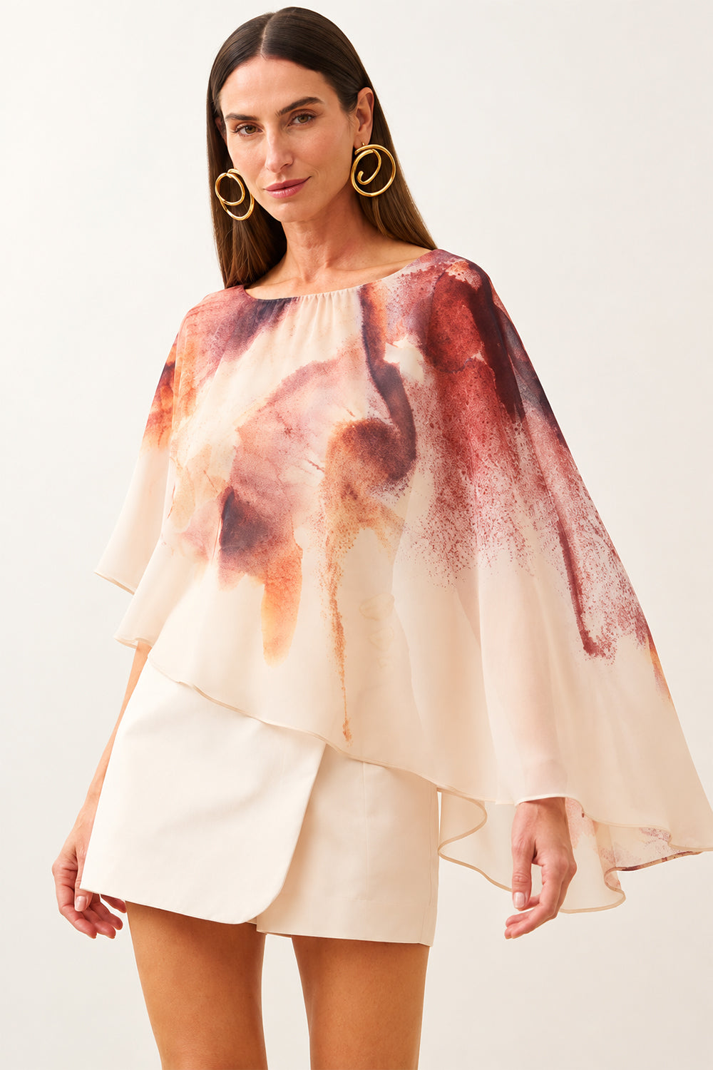 Blusa Estampada Com Sobreposição
