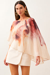 Blusa Estampada Com Sobreposição