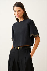 Calça Wide Lisa Com Maxi Passante