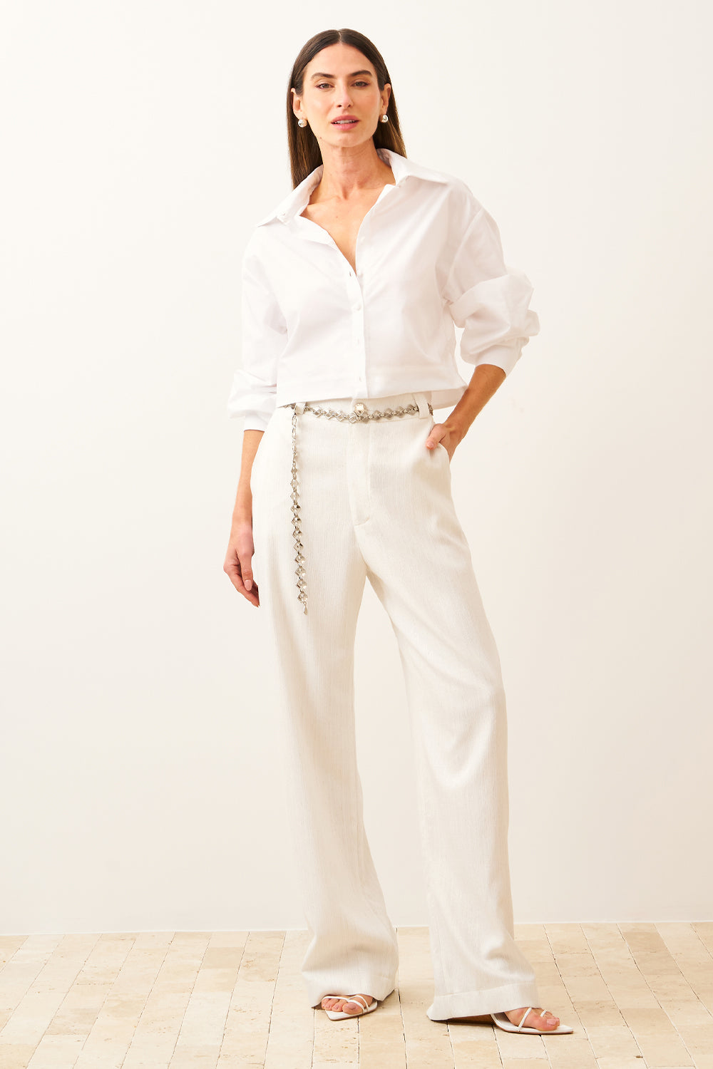 Camisa Cropped Lisa Com Punhos Diferenciados