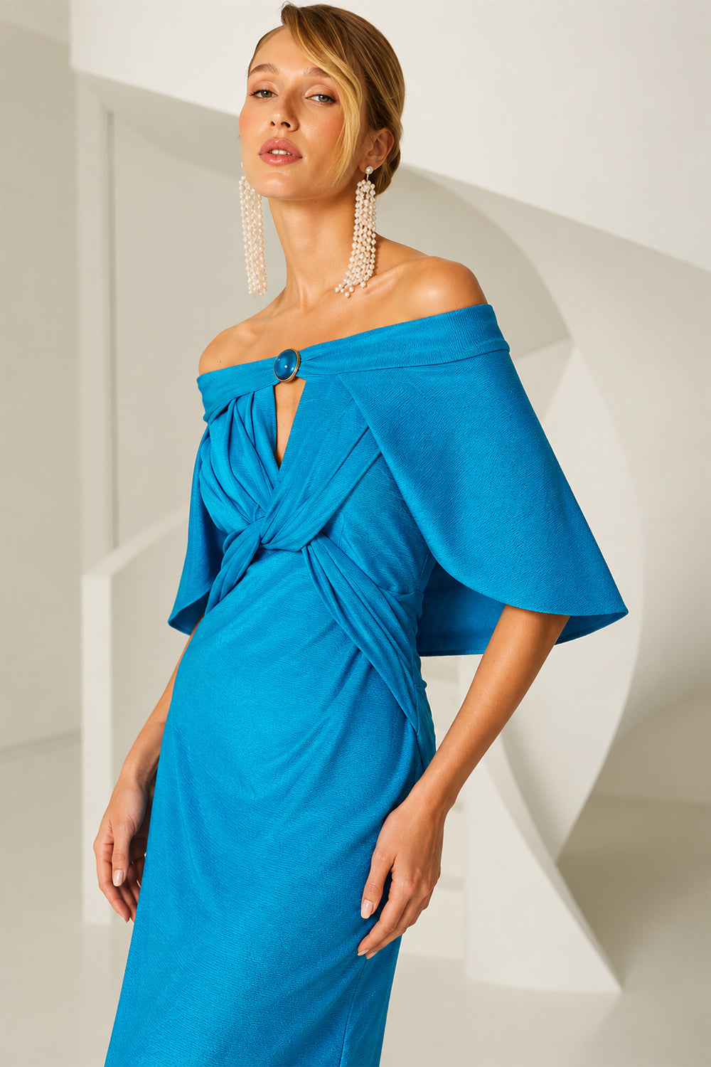 Vestido Longo Liso Ombro A Ombro
