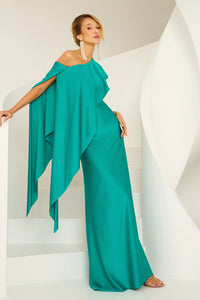 Vestido Longo Liso Ombro Único