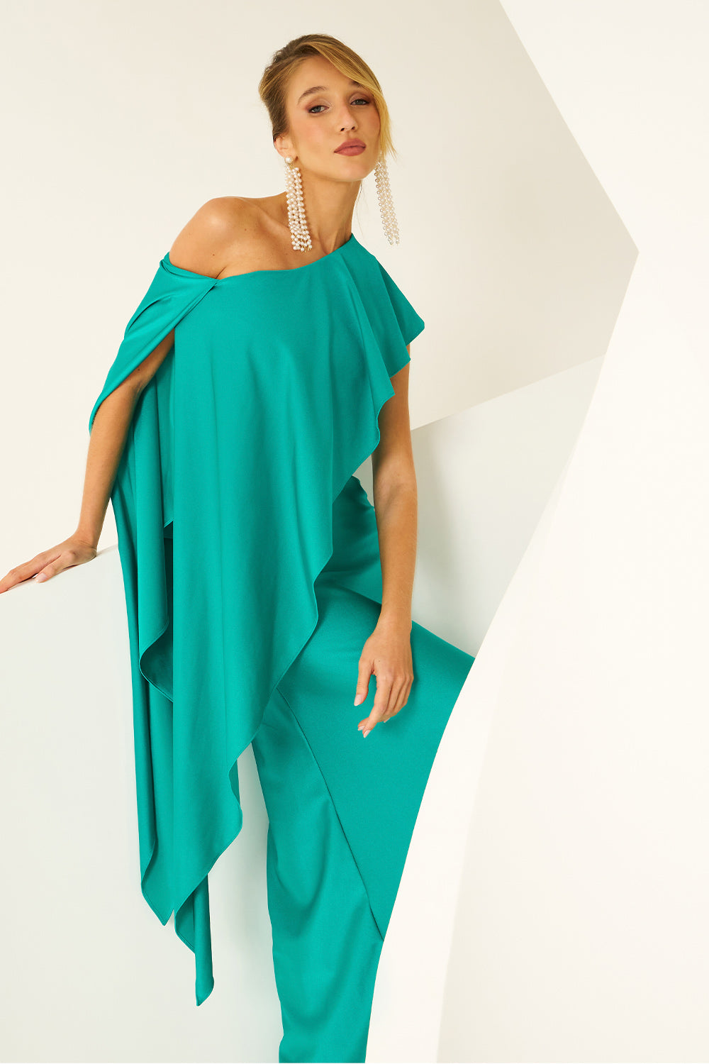 Vestido Longo Liso Ombro Único