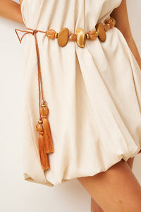 Cinto Charry Pedras Com Tassel