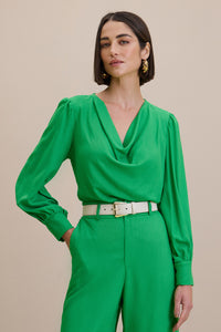 Blusa Reta Lisa Com Punhos