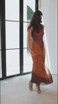 Stories de Vestido Longo Estampado Com Recortes